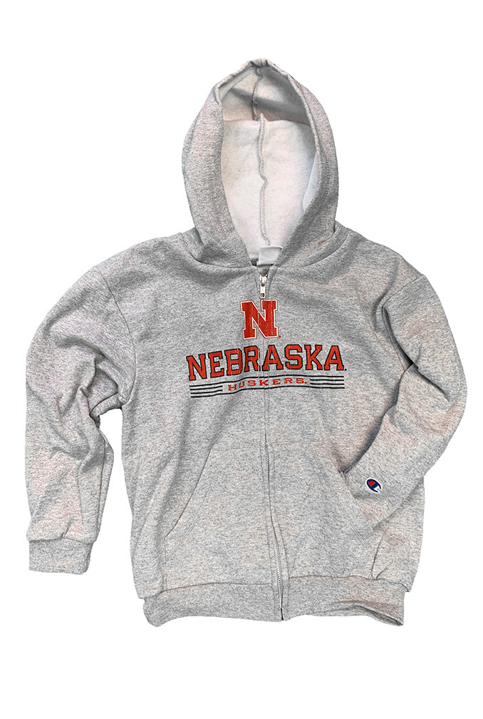 Youth Nebraska Huskers GBR Powerblend Full Zip Hood