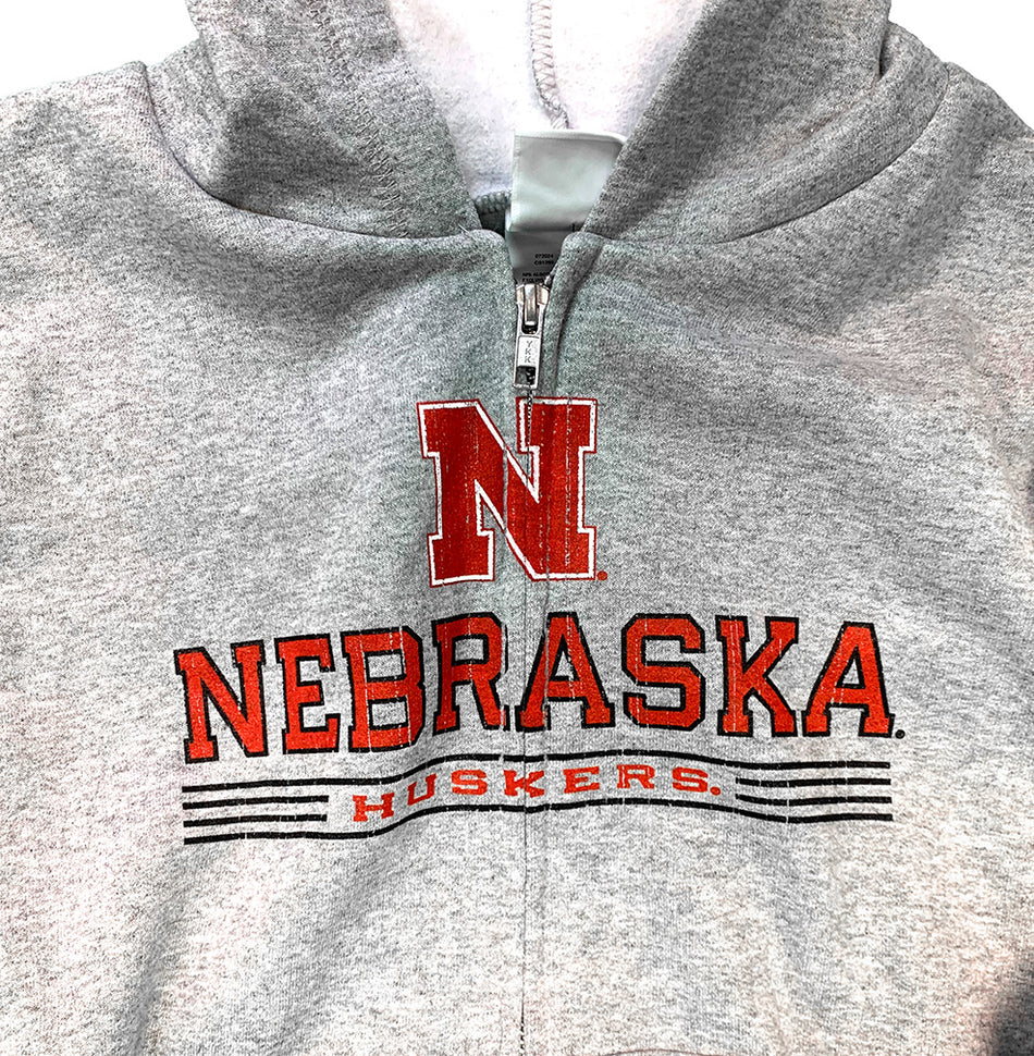 Youth Nebraska Huskers GBR Powerblend Full Zip Hood