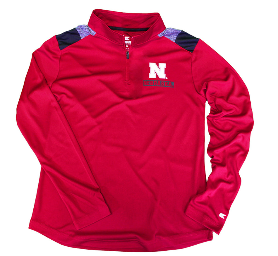 Huskers Youth Quarter Zip  Jacket