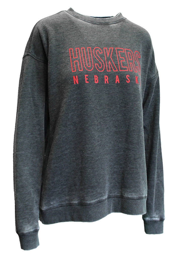Womens Huskers Outline ChickaD Sweat