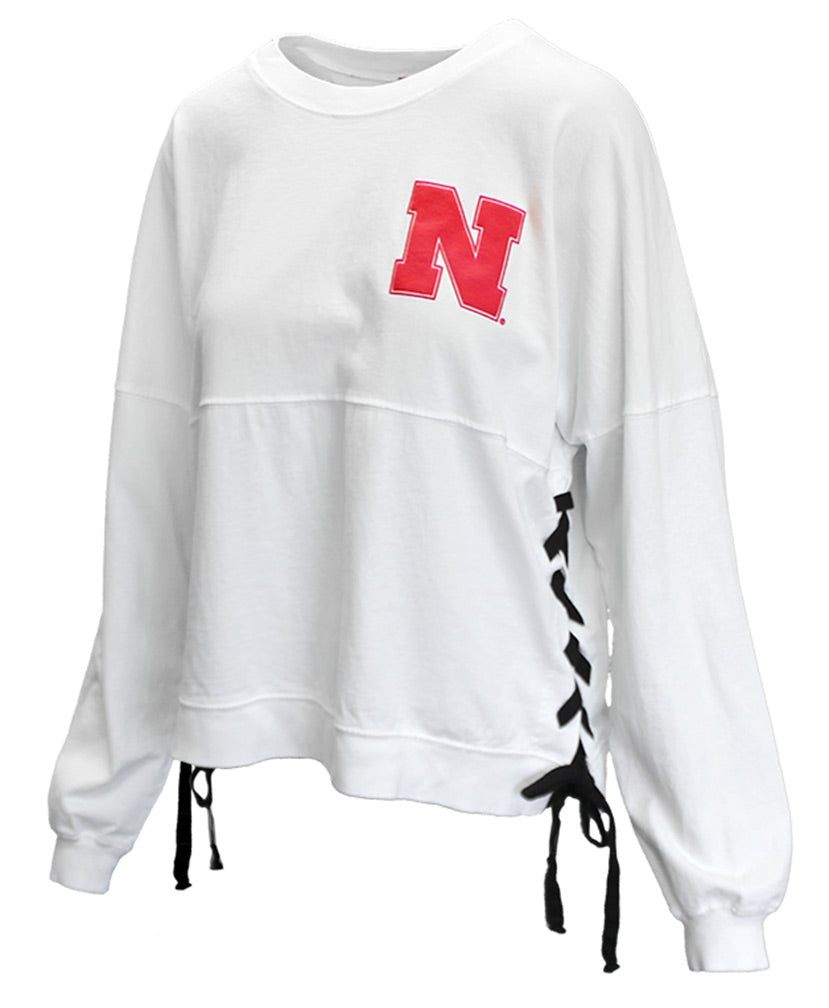 Ladies Go Big Red Side Lace Jersey Tee