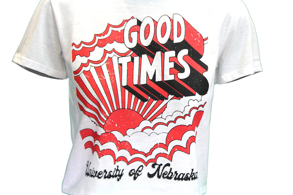 Womens University of Nebraska Good Times Cropper