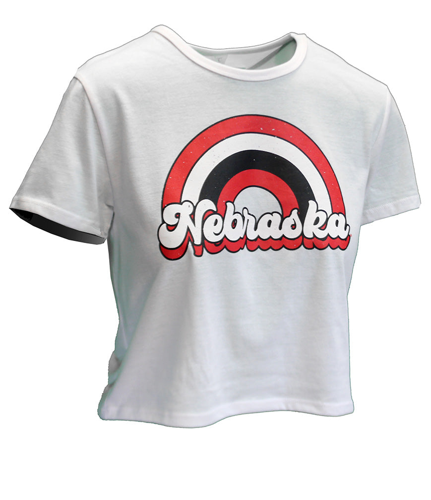 Womens Huskers Rainbow Crop