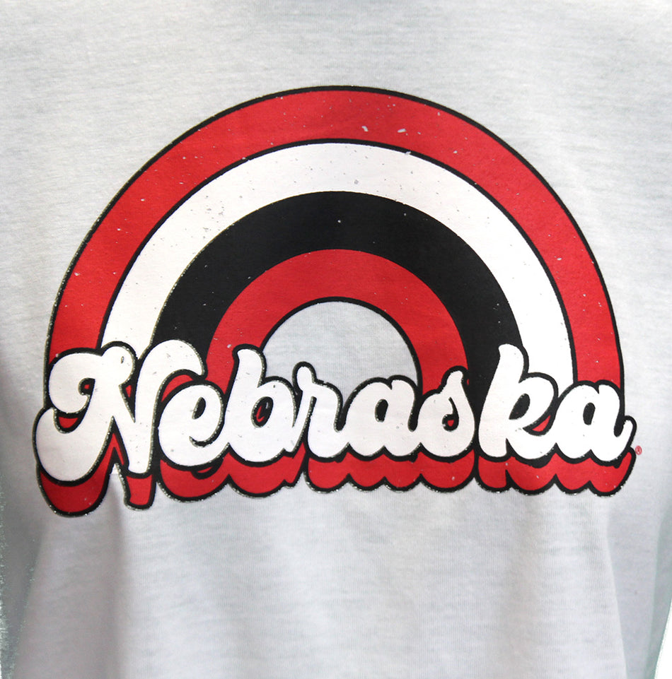 Womens Huskers Rainbow Crop