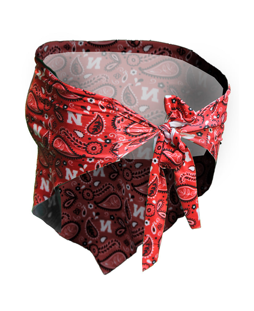 Womens Nebraska Paisley Tieback Top