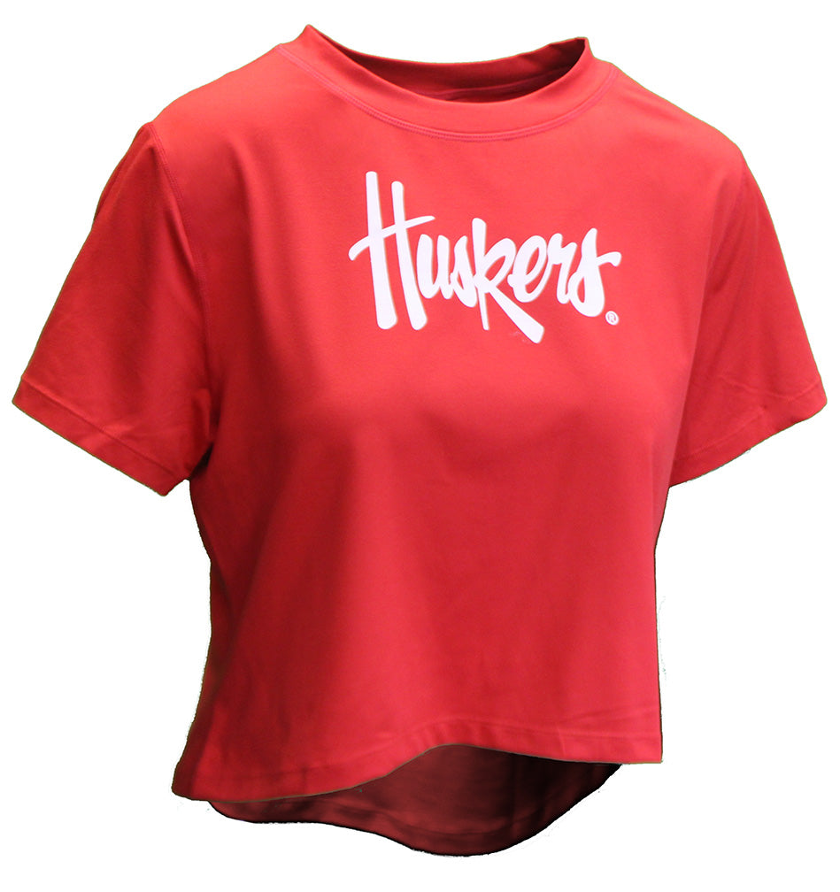 Womens Huskers Milky Silk Crop