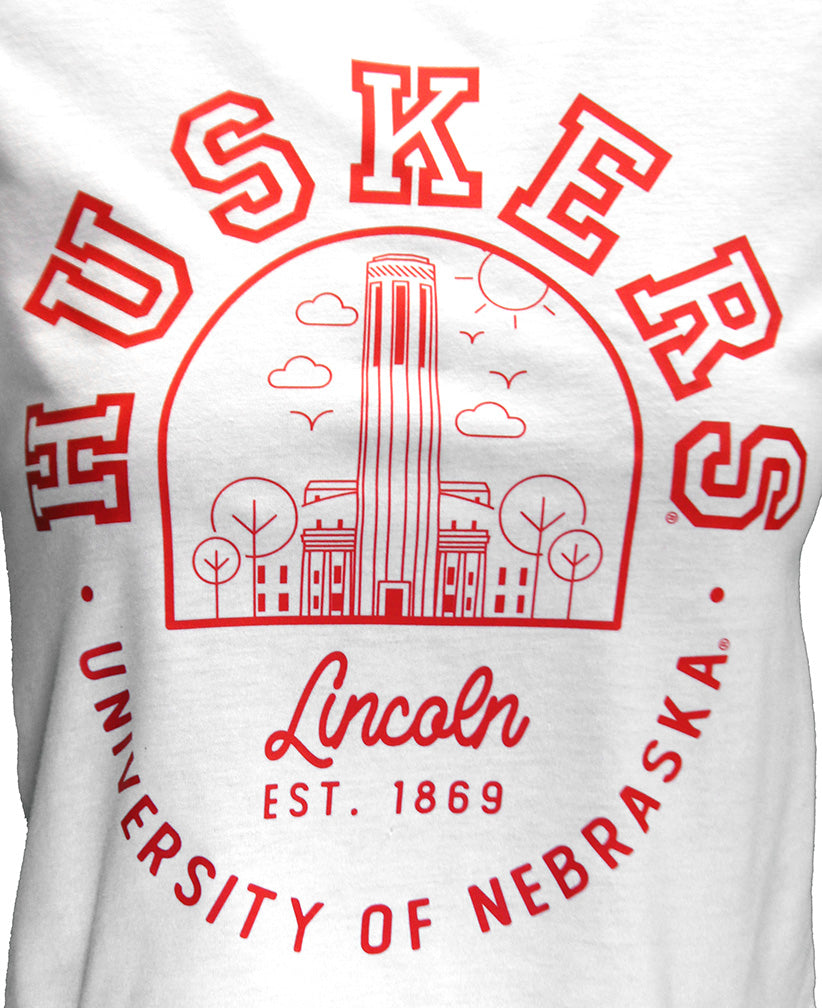 Womens U of N Iconic Campus Crop - Cream