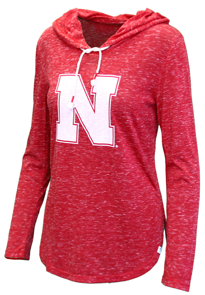 Husker Gals Speckled Swizzle Hoodie