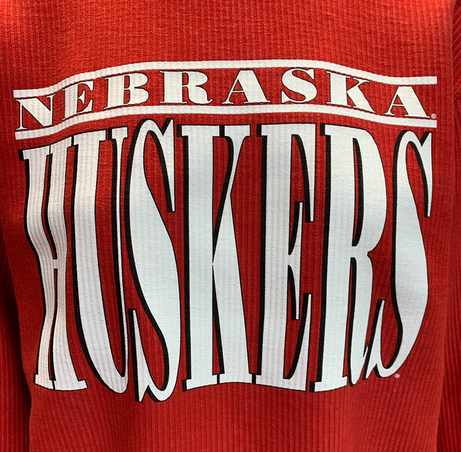 Womens University Of Nebraska Huskers Comfy Cord Crewneck