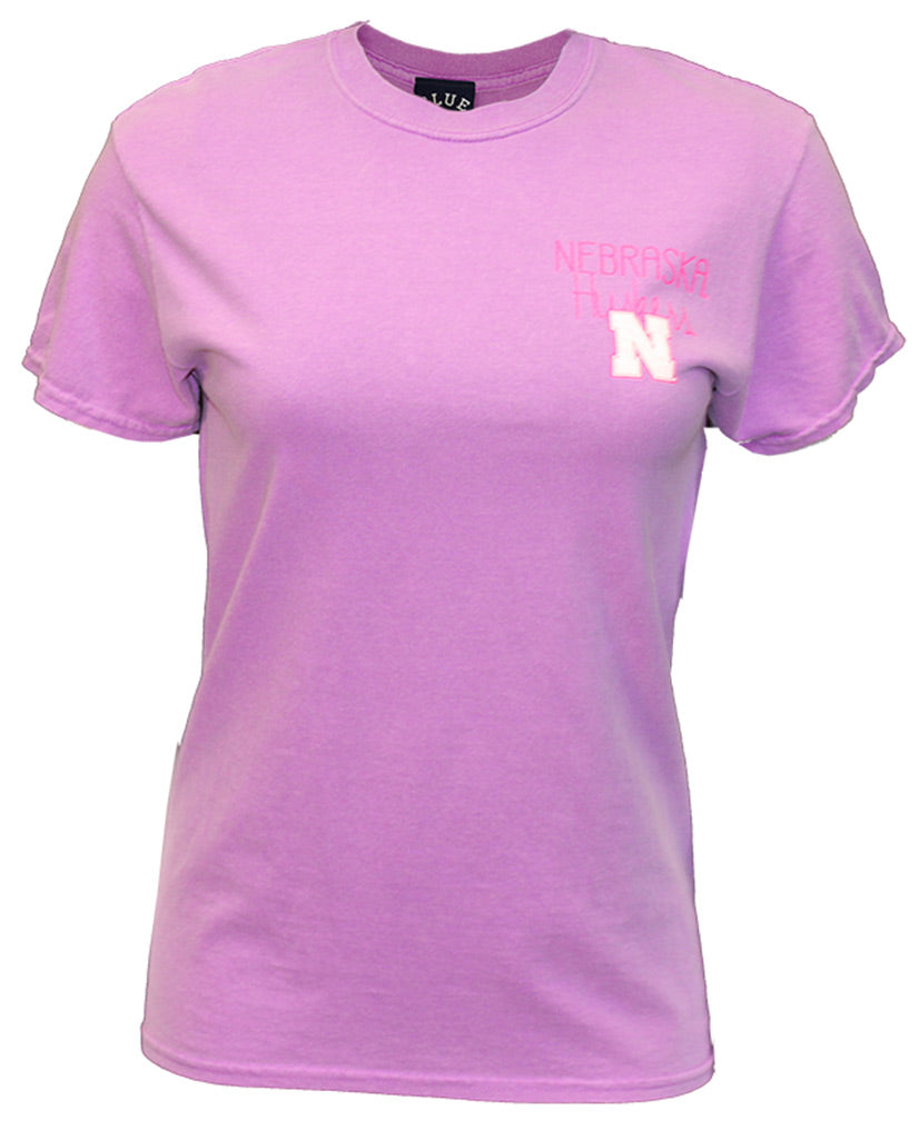 Purple Overdy Nebraska Chevron Tee