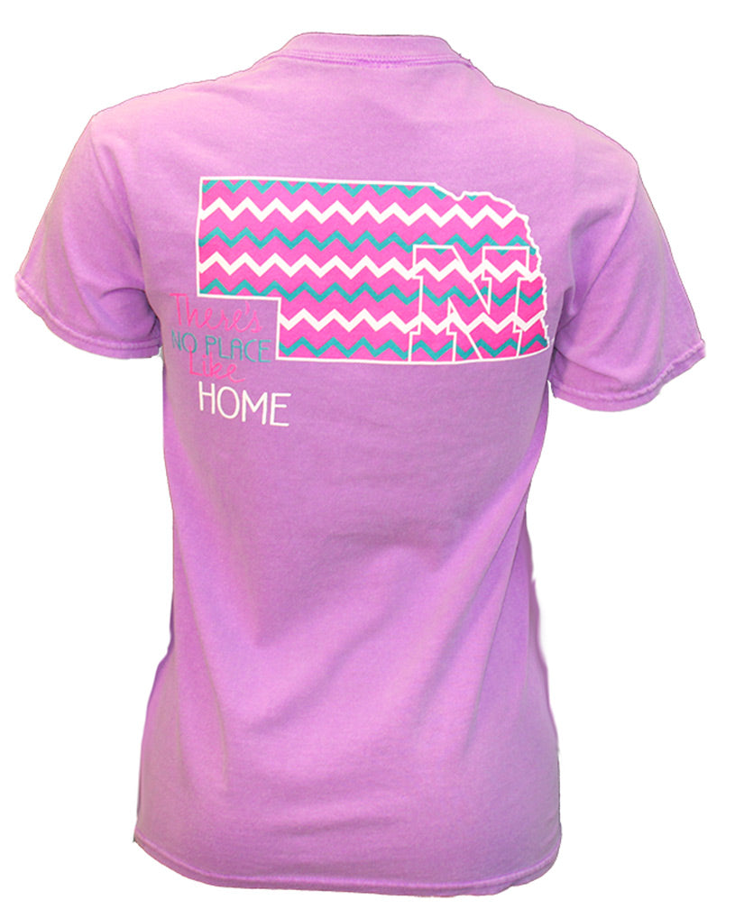 Purple Overdy Nebraska Chevron Tee