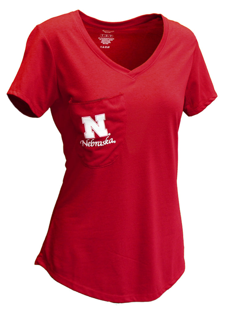 Womens Nebraska Unwind Pocket Tee