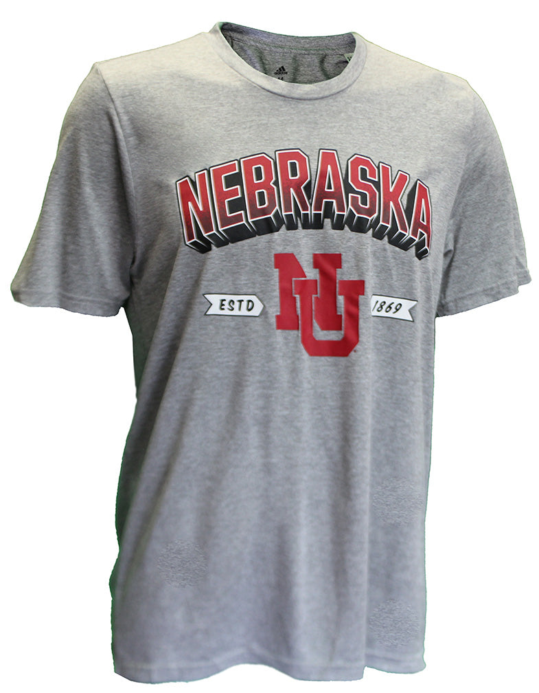 Adidas Nebraska NU Locker Established Pregame Tee