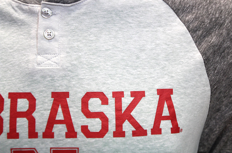 Nebraska Concord LS Button Tee