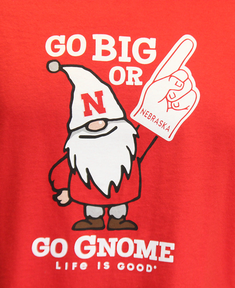 Nebraska Go Big Or Go Gnome Tee