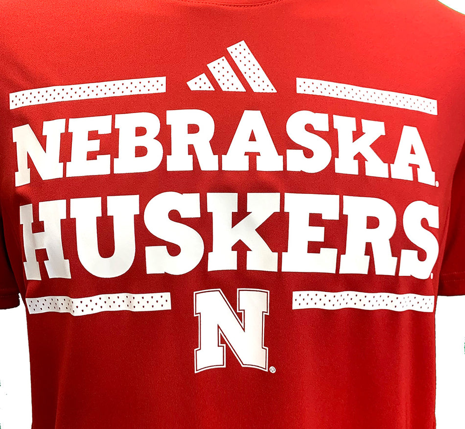 Adidas 2024 D4T Nebraska Huskers Locker Pregame Tee - Red