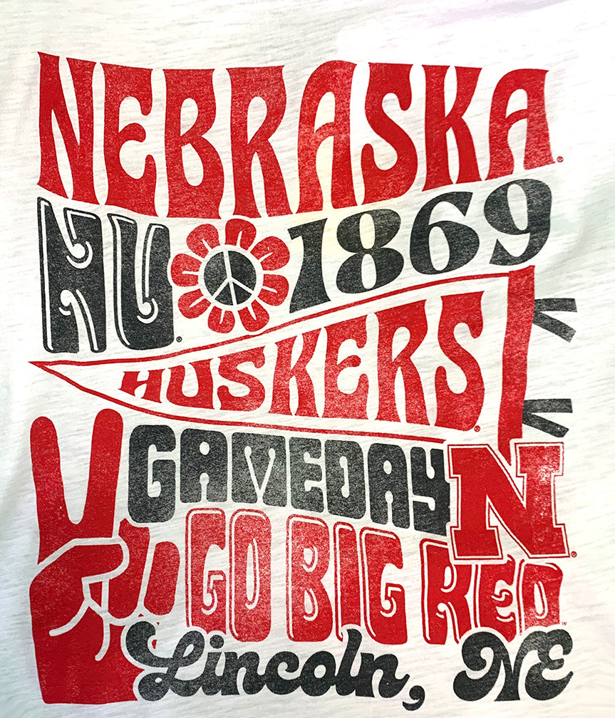 Womens Nebraska Huskers Meadow Slub Tee