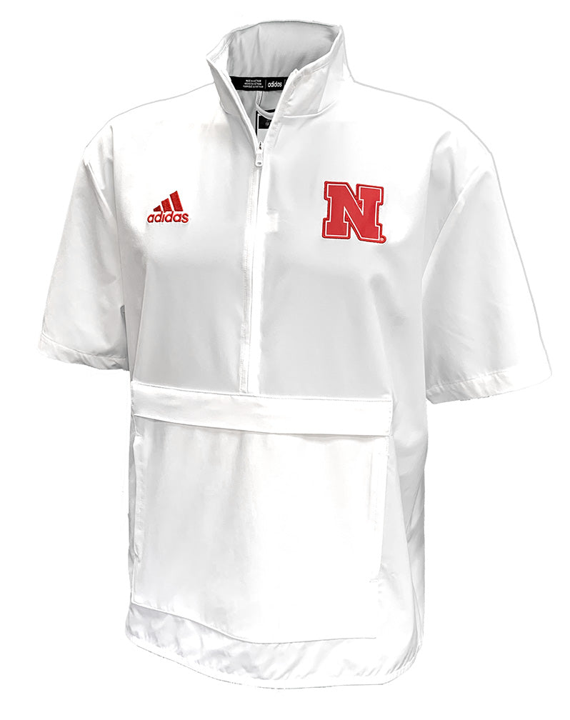 Adidas 2024 Nebraska Woven Quarter Zip - White