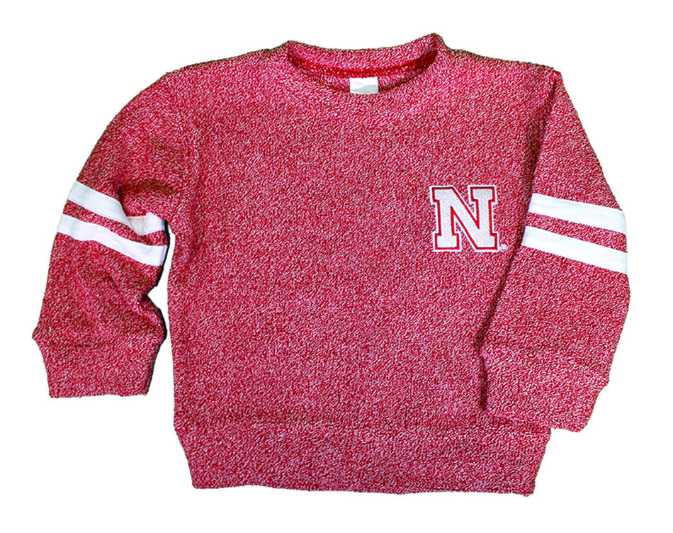 Nebraska Toddlers Twist Stripe Crew