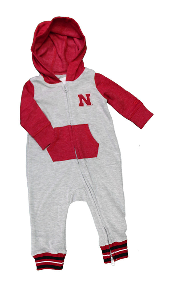 Nebraska Hooded Romper Onesie