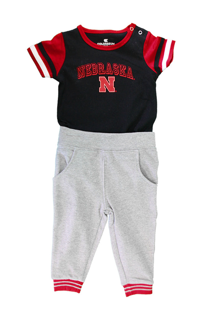Infant Flavio Nebraska Baseball Onesie Pant Set