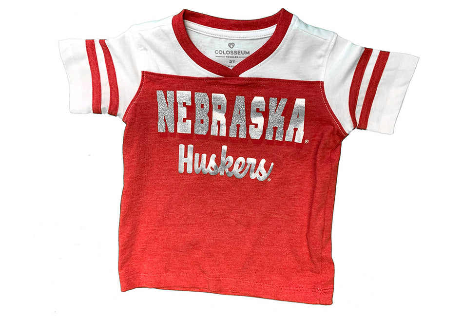 Toddler Girls Nebraska Huskers Glamour Jersey Tee