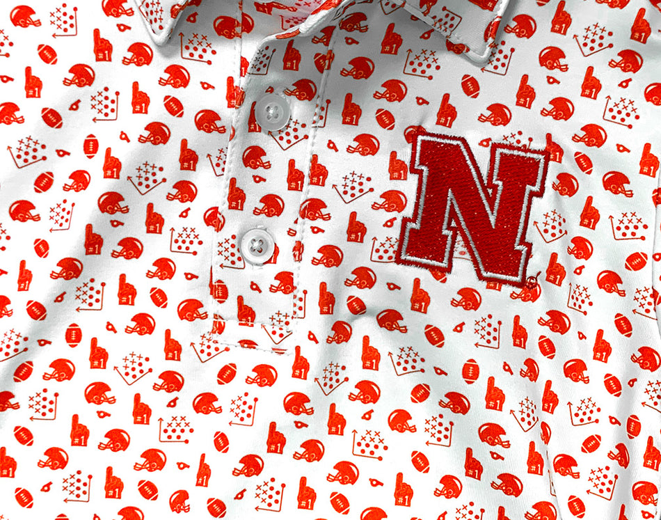 Toddler's Nebraska Football Strategy Polo