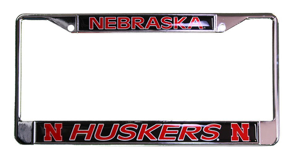 Nebraska Huskers Polished License Frame