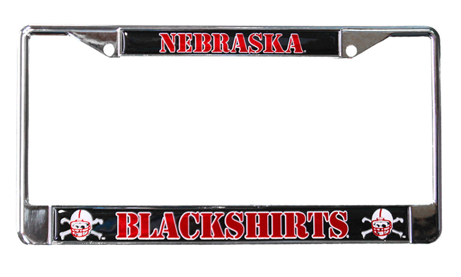 Nebraska Blackshirts Chrome License Frame