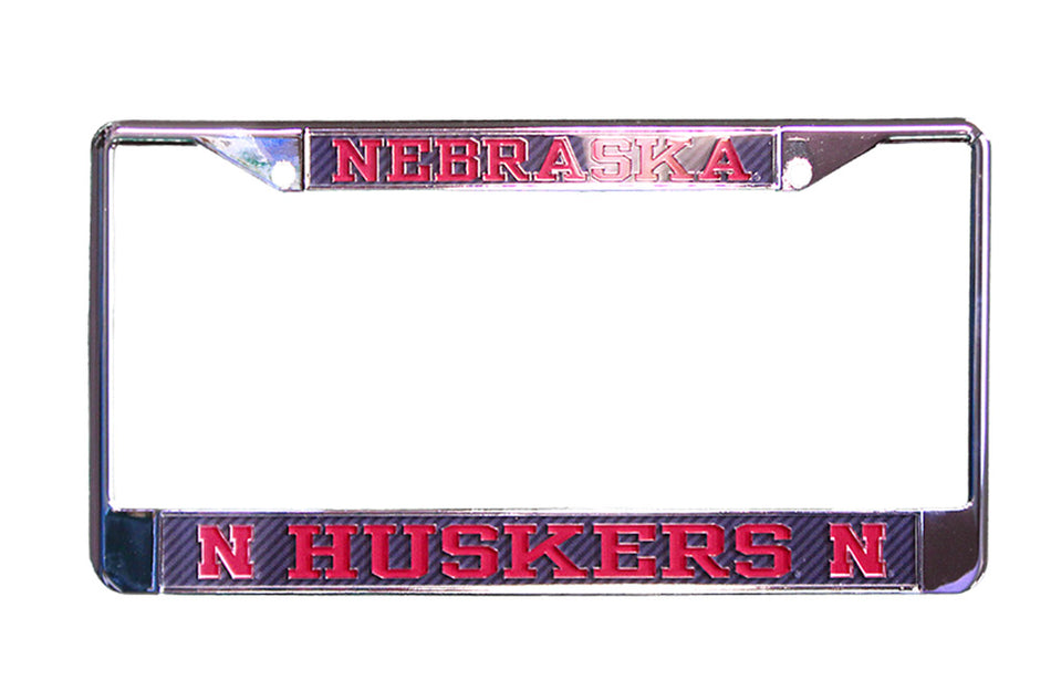 Nebraska Huskers Carbon Fiber License Frame