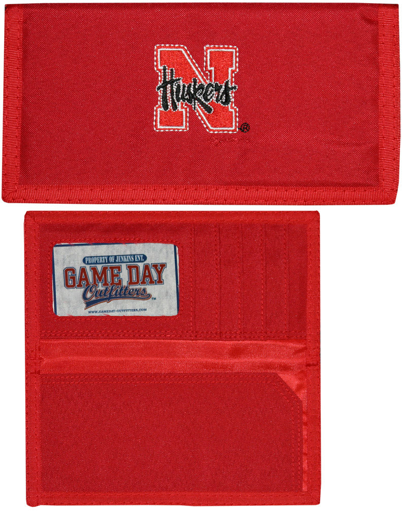 Red Nylon Checkbook Cover