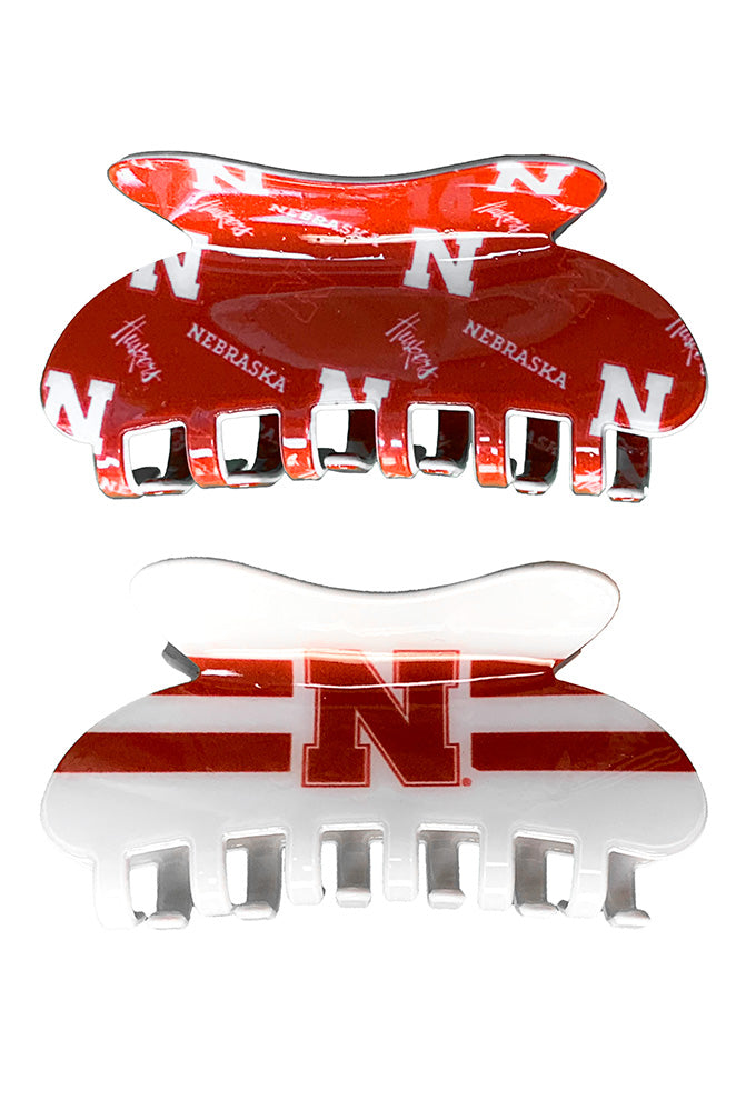 Nebraska Huskers 2 Pack Hair Claw Clip