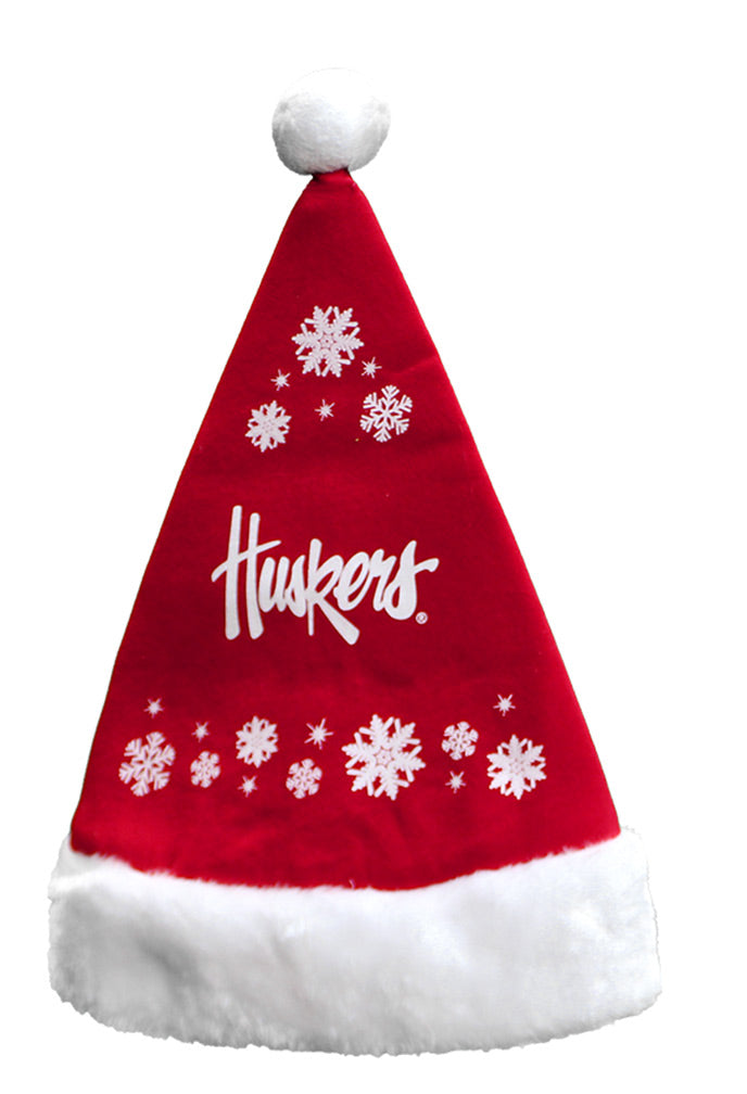 Huskers Snowflake Santa Hat