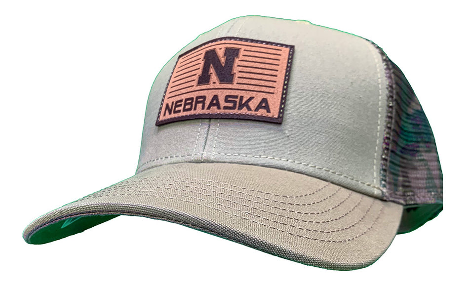 Khaki Camo Mesh Nebraska Snapback Trucker