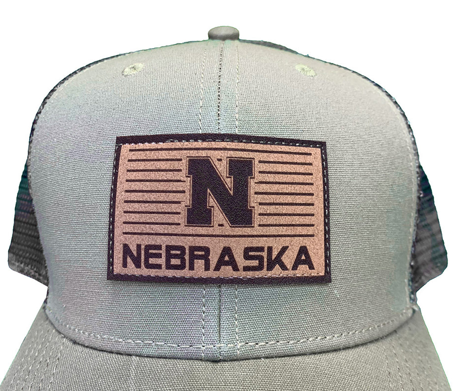 Khaki Camo Mesh Nebraska Snapback Trucker