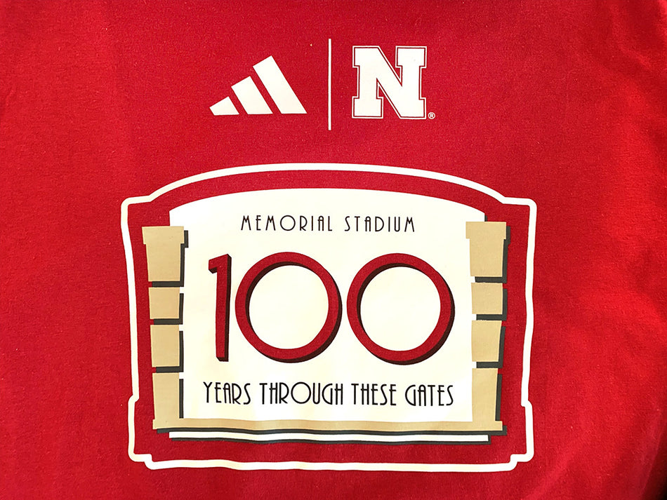Adidas Nebraska 100 Year Memorial Stadium Cotton Tee