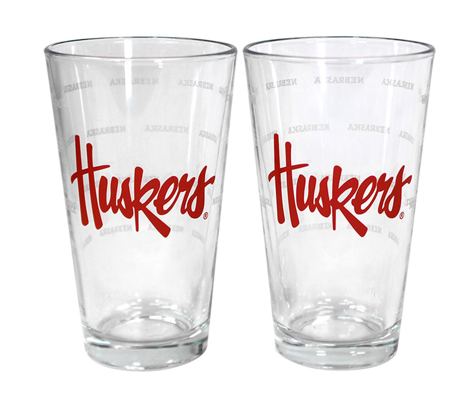 Nebraska Pint Glass Set