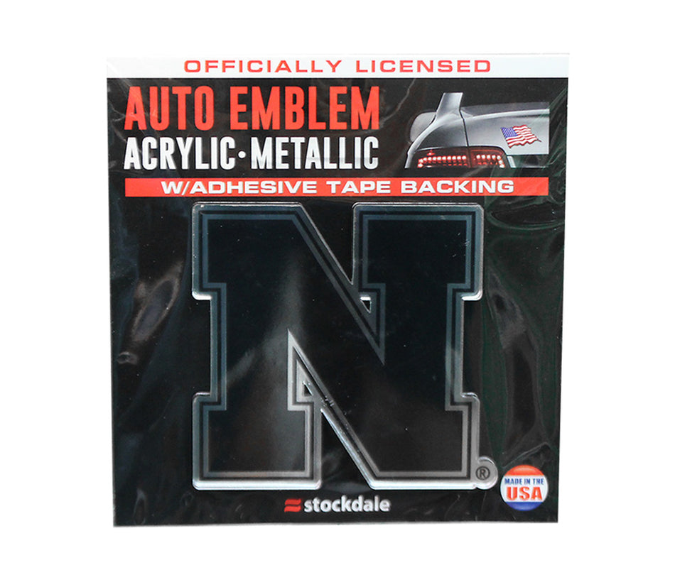 Nebraska Silver Auto Emblem