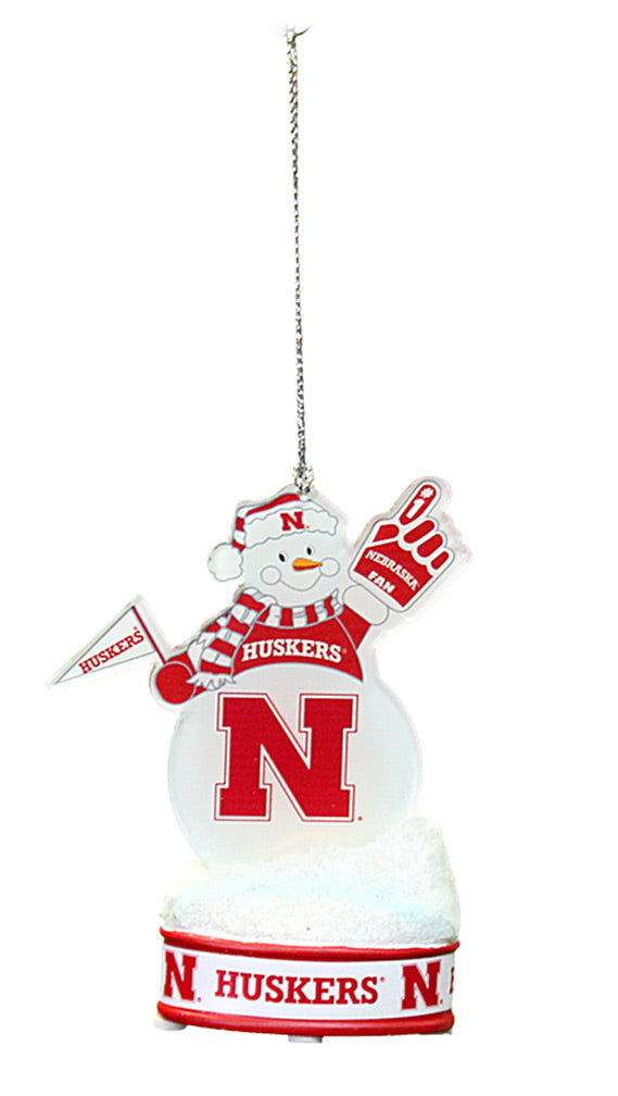 Nebraska LED Snowman Ornament